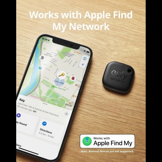 Set 4 Τεμαχίων eufy Security SmartTrack Link iOS Compatible Black (E87B0012) 