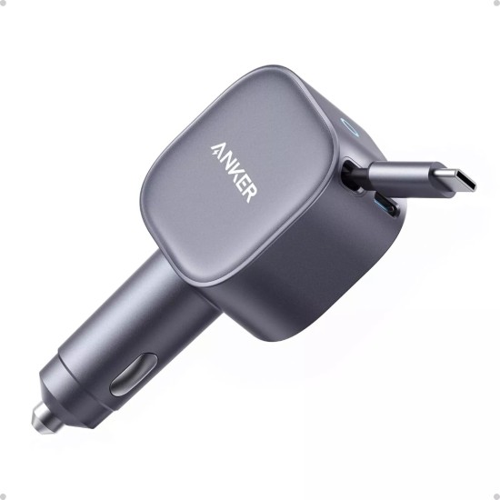 Φορτιστής Αυτοκινήτου Anker Nano 75W Car Charger USB-C 45W + USB-C 30W Port Black 75 cm Retractable Cable Φορτιστής Αυτοκινήτου Anker Nano 75W Car Charger USB-C 45W + USB-C 30W Port Black 75 cm Retractable Cable