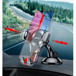 Βάση Στήριξης Αυτοκινήτου Baseus Osculum gravitational phone holder (black + silver)