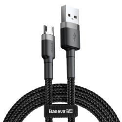 Καλώδιο Baseus Cafule Micro USB 2.4A 1m Black/Gray (CAMKLF-BG1)