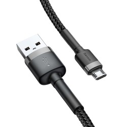 Καλώδιο Baseus Cafule Micro USB 2.4A 1m Black/Gray (CAMKLF-BG1)