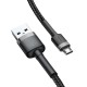 Καλώδιο Baseus Cafule Micro USB 2.4A 1m Black/Gray (CAMKLF-BG1)