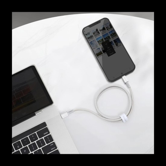 Καλώδιο Baseus USB-C σε Lightning 20W PD 1m White CATLGD-02