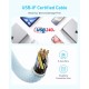 Καλώδιο Anker Zolo USB 2.0 Cable USB-C male - USB-C 240W PD Λευκό 1m A8060H21