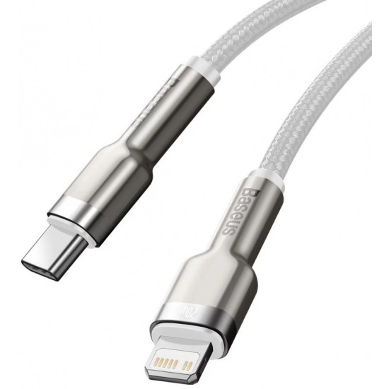 USB-C to Lightning Cable Baseus Cafule Metal Series 20W 2.4A 1m White CATLJK-A02