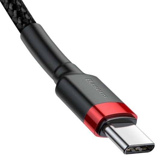 Καλώδιο USB-C to USB-C Cable Baseus Cafule 60W 3A 2m Red CATKLF-H91 Καλώδιο USB-C to USB-C Cable Baseus Cafule 60W 3A 2m Red CATKLF-H91