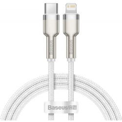 USB-C to Lightning Cable Baseus Cafule Metal Series 20W 2.4A 1m White CATLJK-A02