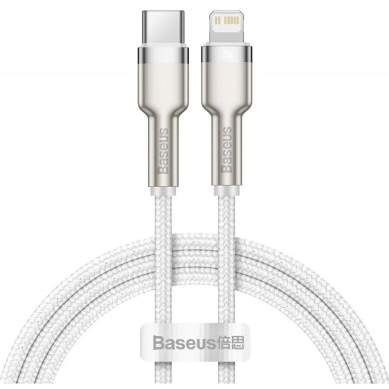 USB-C to Lightning Cable Baseus Cafule Metal Series 20W 2.4A 1m White CATLJK-A02