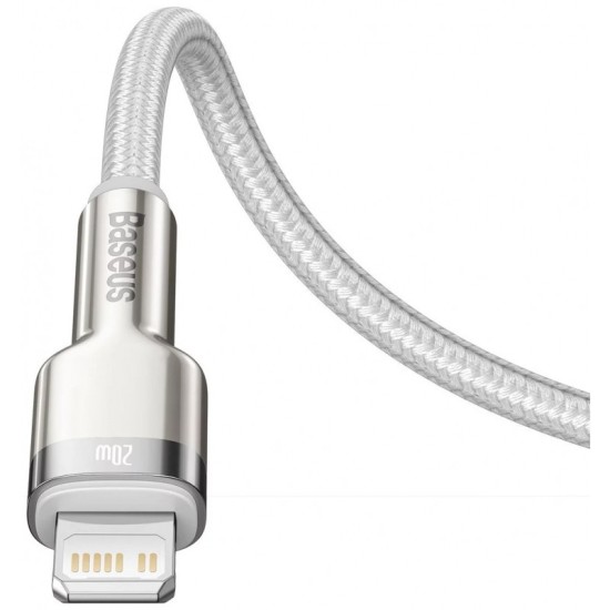 USB-C to Lightning Cable Baseus Cafule Metal Series 20W 2.4A 1m White CATLJK-A02