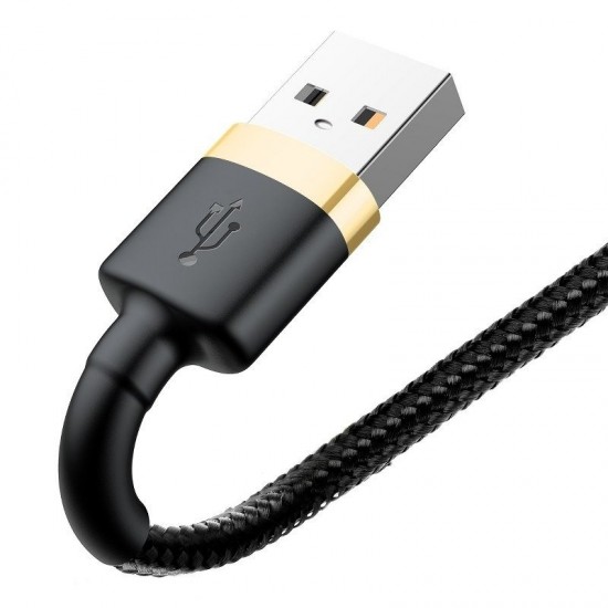 Καλώδιο Baseus Cafule Cable USB Lightning 2.4A 1m (Gold+Black)