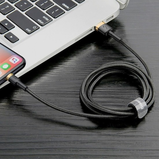 Καλώδιο Baseus Cafule Cable USB Lightning 2A 3m (Gold+Black)
