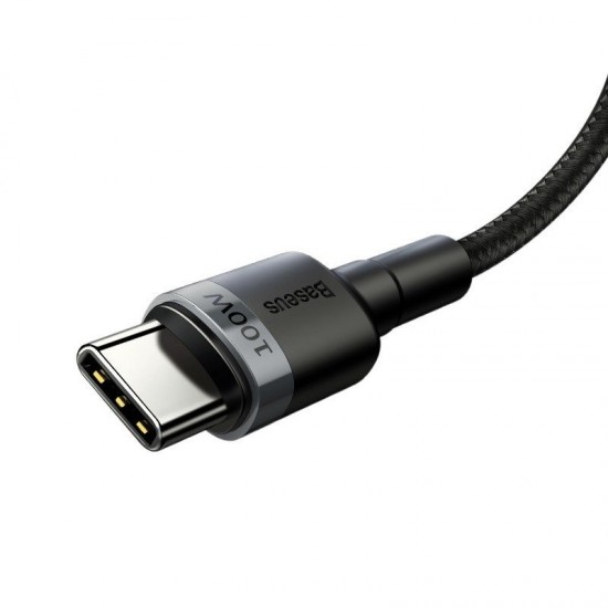 Καλώδιο Baseus Cafule PD2.0 100W flash charging USB For Type-C cable (20V 5A)2m Gray+Black