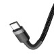 Καλώδιο Baseus Cafule PD2.0 60W flash charging USB For Type-C cable (20V 3A) 2m Gray+Black