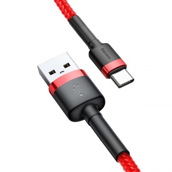 Καλώδιο Baseus Cafule USB-C Cable 2A 3m CATKLF-U09 (Red) Καλώδιο Baseus Cafule USB-C Cable 2A 3m CATKLF-U09 (Red)