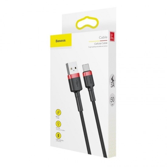 Καλώδιο Baseus Cafule cable USB-C 3A 1m (Red+Black) Καλώδιο Baseus Cafule cable USB-C 3A 1m (Red+Black)