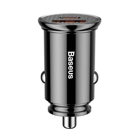 Φορτιστής Αυτοκινήτου Baseus Circular Car Charger PD QC4.0+ 5A 30W (black)
