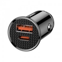 Φορτιστής Αυτοκινήτου Baseus Circular Car Charger PD QC4.0+ 5A 30W (black)