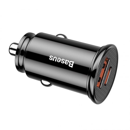Φορτιστής Αυτοκινήτου Baseus Circular Car Charger PD QC4.0+ 5A 30W (black)