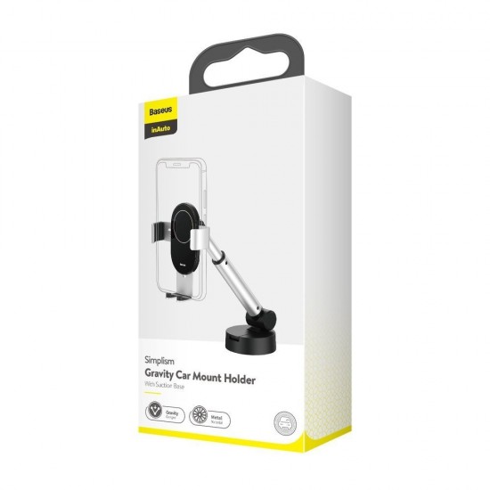 Βάση Στήριξης Αυτοκινήτου Baseus Gravity Car Mount Dashboard Windshield Phone Bracket Holder black (SUYL-JY01) black Βάση Στήριξης Αυτοκινήτου Baseus Gravity Car Mount Dashboard Windshield Phone Bracket Holder black (SUYL-JY01) black