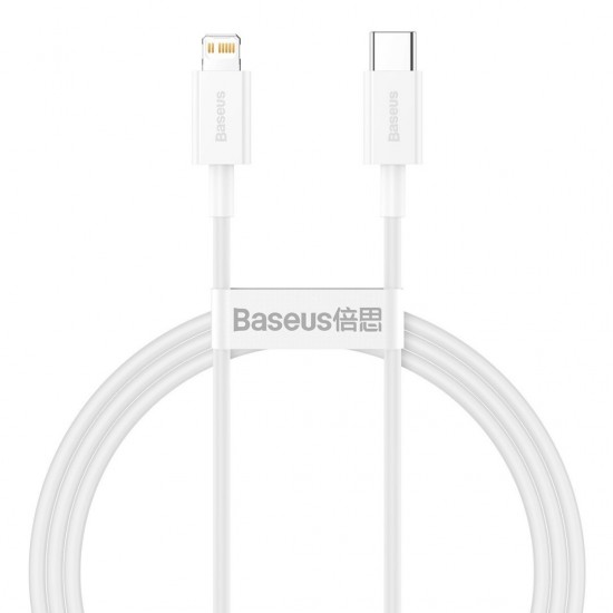 Καλώδιο Baseus Superior Series Cable USB-C to Lightning, 20W, PD, 1m (white)