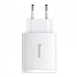 Φορτιστής Baseus Compact Quick Charger, 2xUSB, USB-C, PD, 3A, 30W (White) Φορτιστής Baseus Compact Quick Charger, 2xUSB, USB-C, PD, 3A, 30W (White)