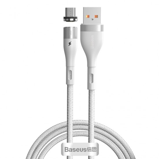 Καλώδιο Micro USB magnetic cable - USB Baseus Zinc 2.1A 1m (white)