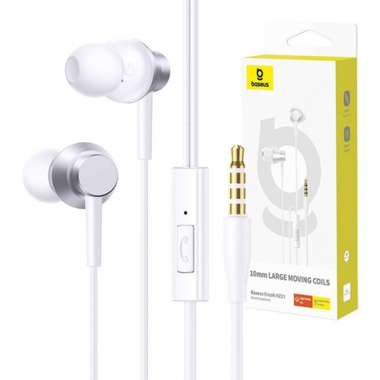 Ακουστικά in-ear Baseus Encok 3.5mm Jack HZ11 Λευκό Ακουστικά in-ear Baseus Encok 3.5mm Jack HZ11 Λευκό