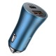Φορτιστής Αυτοκινήτου Baseus Golden Contactor Pro, USB + USB-C, QC4.0+, PD, SCP, 40W (Μπλε) Φορτιστής Αυτοκινήτου Baseus Golden Contactor Pro, USB + USB-C, QC4.0+, PD, SCP, 40W (Μπλε)