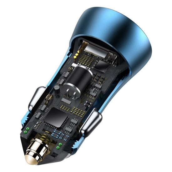 Φορτιστής Αυτοκινήτου Baseus Golden Contactor Pro, USB + USB-C, QC4.0+, PD, SCP, 40W (Μπλε) Φορτιστής Αυτοκινήτου Baseus Golden Contactor Pro, USB + USB-C, QC4.0+, PD, SCP, 40W (Μπλε)
