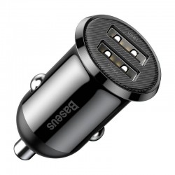 Φορτιστής Αυτοκινήτου Baseus Grain Pro 2xUSB 4.8A (Μαύρο)