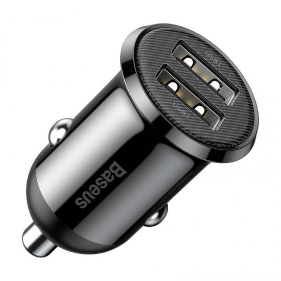Φορτιστής Αυτοκινήτου Baseus Grain Pro 2xUSB 4.8A (Μαύρο) Φορτιστής Αυτοκινήτου Baseus Grain Pro 2xUSB 4.8A (Μαύρο)