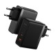 Φορτιστής Baseus GaN USB-C+USB, 100W με Καλώδιο 1m (Μαύρο)