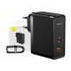 Φορτιστής Baseus GaN USB-C+USB, 100W με Καλώδιο 1m (Μαύρο)