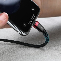 Baseus Καλώδιο Cafule USB-C σε Lightning 18W 1m (Μαύρο/Κόκκινο)