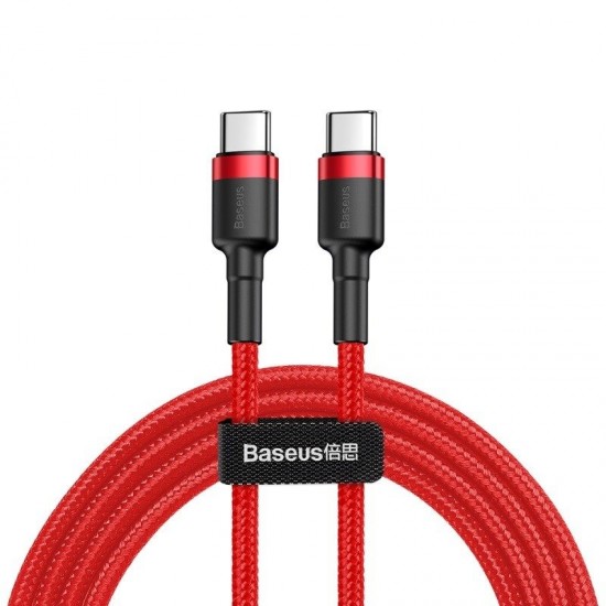 Καλώδιο Baseus USB-C σε USB-C Cafule PD 2.0 QC 3.0 60W 1m Κόκκινο