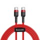 Καλώδιο Baseus USB-C σε USB-C Cafule PD 2.0 QC 3.0 60W 1m Κόκκινο