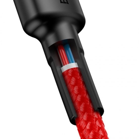 Καλώδιο Baseus USB-C σε USB-C Cafule PD 2.0 QC 3.0 60W 1m Κόκκινο