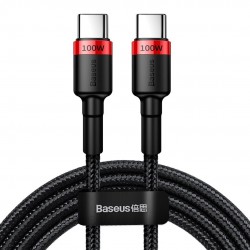 Καλώδιο Baseus USB-C σε USB-C Cafule PD2.0 100W για Γρήγορη Φόρτιση (20V/5A) 2m (Μαύρο/Κόκκινο)