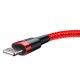 Καλώδιο Baseus Cafule Cable USB Lightning 2.4A 1m (Μαύρο/Κόκκινο) Καλώδιο Baseus Cafule Cable USB Lightning 2.4A 1m (Μαύρο/Κόκκινο)