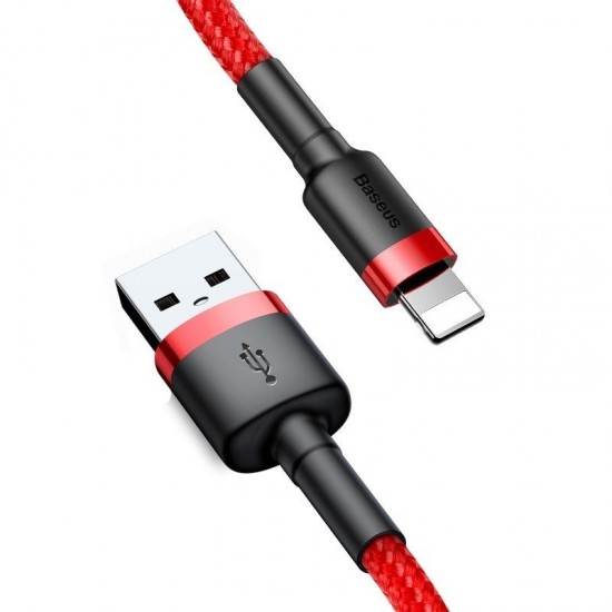 Καλώδιο Baseus Cafule Cable USB Lightning 2.4A 1m (Μαύρο/Κόκκινο) Καλώδιο Baseus Cafule Cable USB Lightning 2.4A 1m (Μαύρο/Κόκκινο)