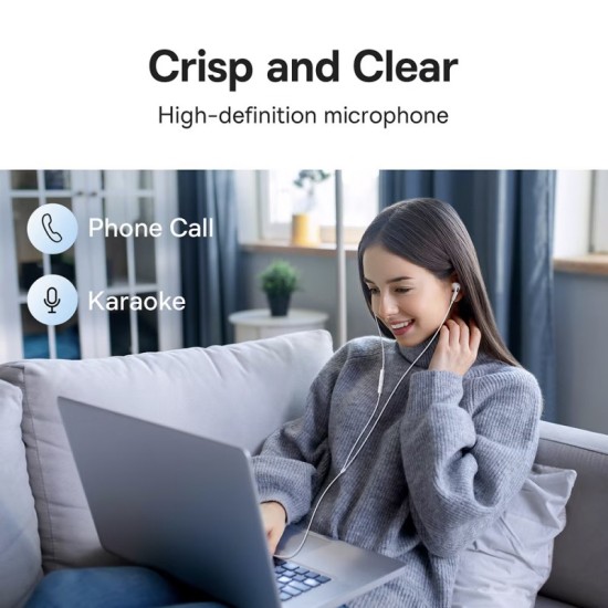 Ακουστικά Handsfree USB-C Baseus Encok C18 White NGCR030102 Ακουστικά Handsfree USB-C Baseus Encok C18 White NGCR030102