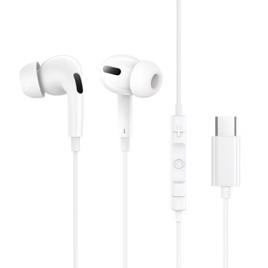 Ακουστικά Handsfree USB-C Baseus Encok C18 White NGCR030102 Ακουστικά Handsfree USB-C Baseus Encok C18 White NGCR030102