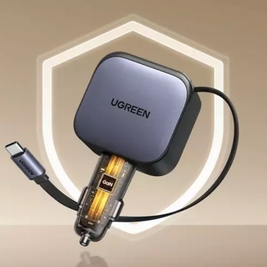 Φορτιστής Αυτοκινήτου Car Charger UGREEN EC603 90W 6.1A 1 x USB-A - 1 x USB-C with USB-C Cable Grey Φορτιστής Αυτοκινήτου Car Charger UGREEN EC603 90W 6.1A 1 x USB-A - 1 x USB-C with USB-C Cable Grey