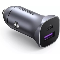 Φορτιστής Αυτοκινήτου UGREEN 30W USB-C USB-A PD QC 3.0 Grey