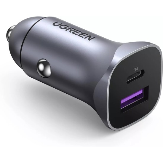 Φορτιστής Αυτοκινήτου UGREEN 30W USB-C USB-A PD QC 3.0 Grey Φορτιστής Αυτοκινήτου UGREEN 30W USB-C USB-A PD QC 3.0 Grey