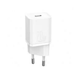 Φορτιστής Baseus Wall Charger Super Si 20W 3A USB-C, with Lightning Cable, White TZCCSUP-B02 Φορτιστής Baseus Wall Charger Super Si 20W 3A USB-C, with Lightning Cable, White TZCCSUP-B02