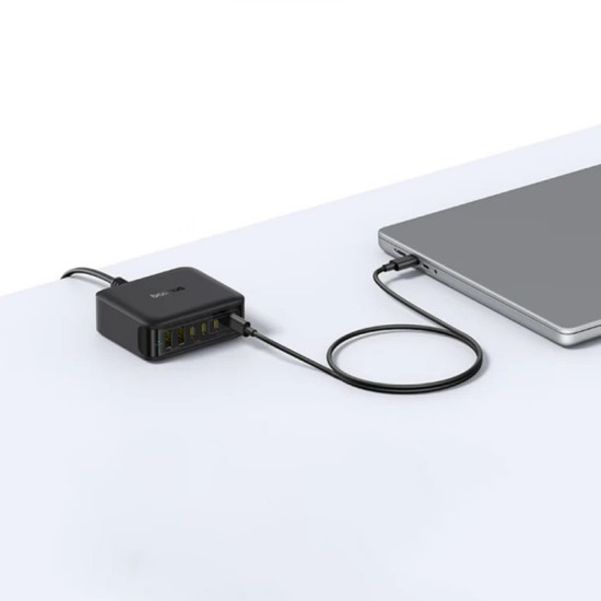 Φορτιστής Desktop Charger Baseus EnerFill FH21 120W 3.25A 2 x USB-A - 4 x USB-C Black Φορτιστής Desktop Charger Baseus EnerFill FH21 120W 3.25A 2 x USB-A - 4 x USB-C Black