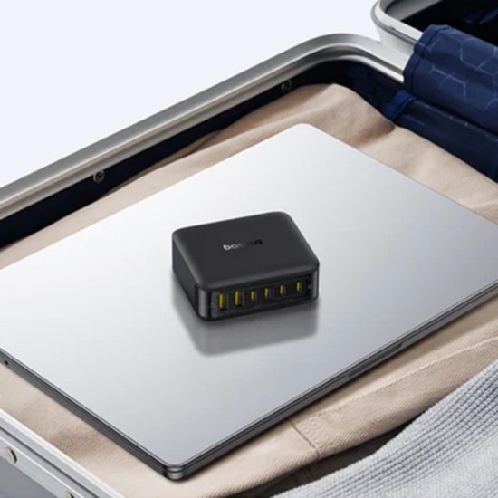 Φορτιστής Desktop Charger Baseus EnerFill FH21 120W 3.25A 2 x USB-A - 4 x USB-C Black Φορτιστής Desktop Charger Baseus EnerFill FH21 120W 3.25A 2 x USB-A - 4 x USB-C Black