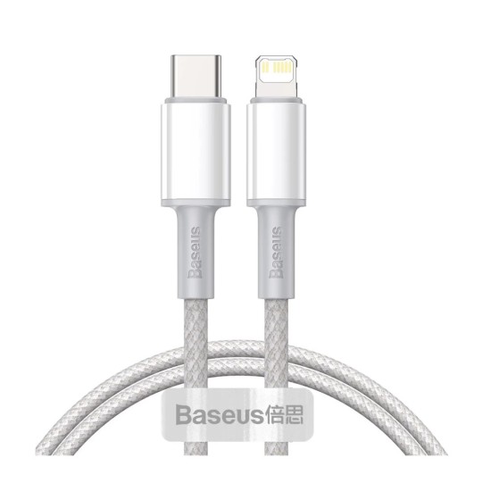 Καλώδιο Baseus USB-C σε Lightning 20W PD 1m White CATLGD-02