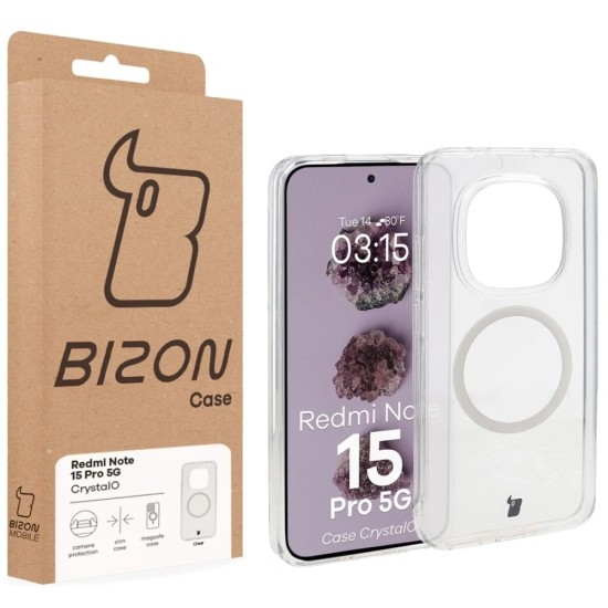 Θήκη Σιλικόνης Bizon Case CrystalO Magnetic Xiaomi Redmi Note 15 Pro 5G clear Θήκη Σιλικόνης Bizon Case CrystalO Magnetic Xiaomi Redmi Note 15 Pro 5G clear